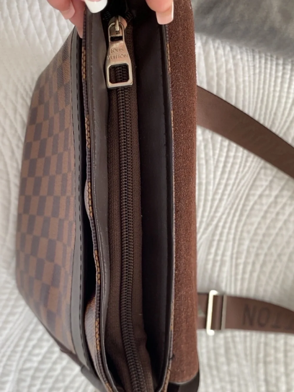 Louis Vuitton Dark Brown & Checker Canvas Messenger Bag